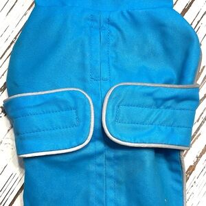 Zoomies Blue and Red Dog Rain Jacket